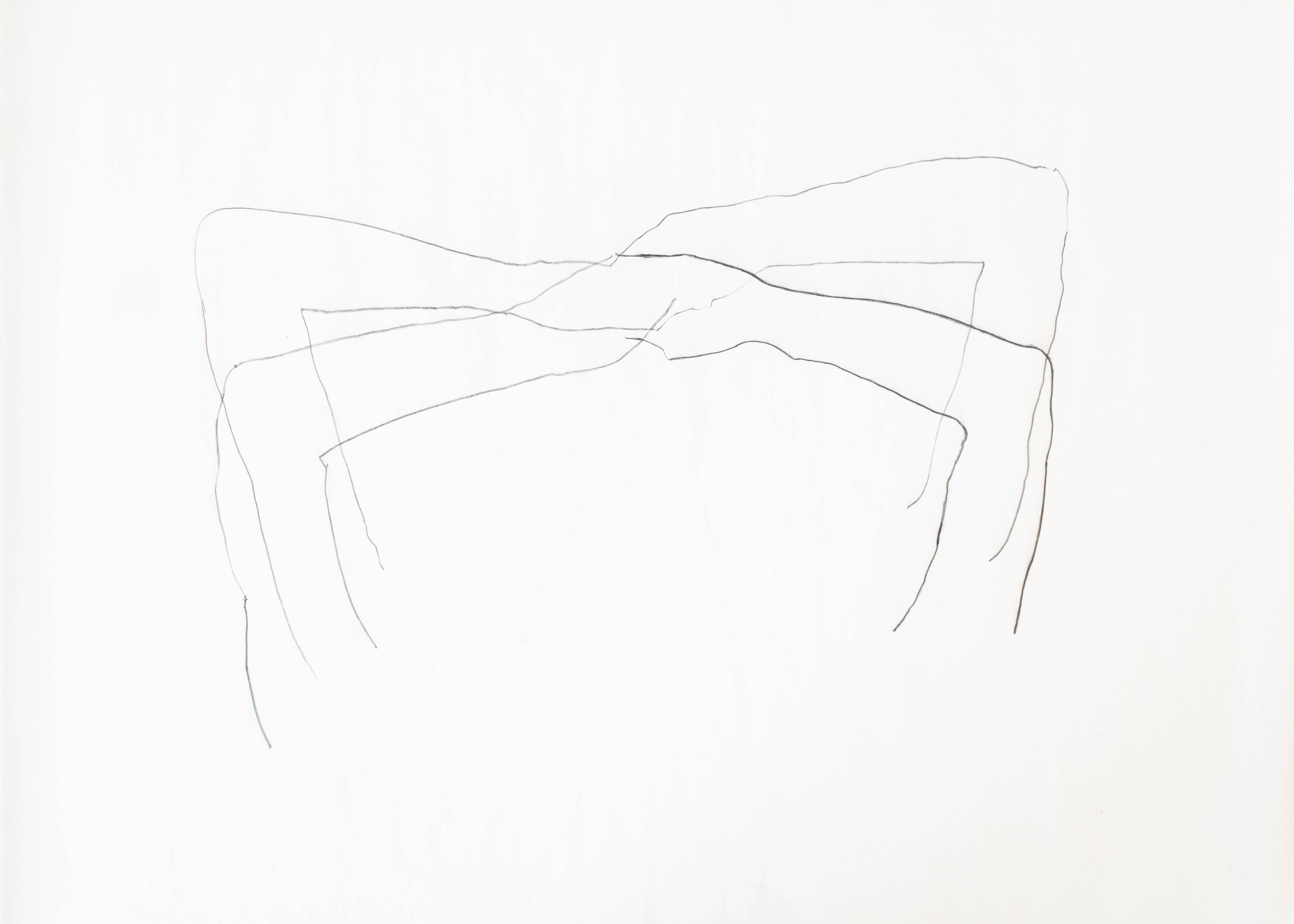100x70cm, four arms deliniated with charchoal.